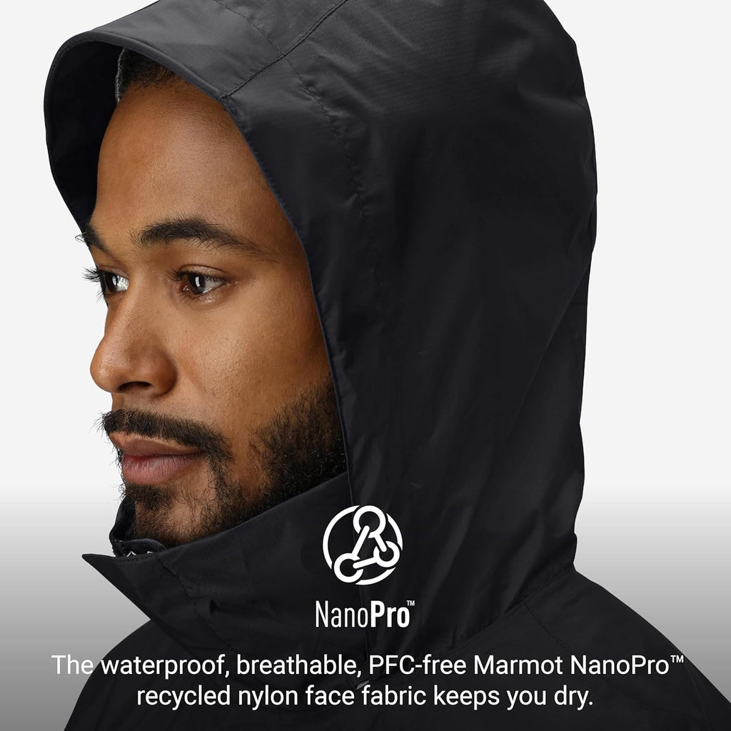 MARMOT Men's Precip Eco Waterproof Rain Jacket - 100% Recycled, Breathable, Lightweight, Packable Raincoat