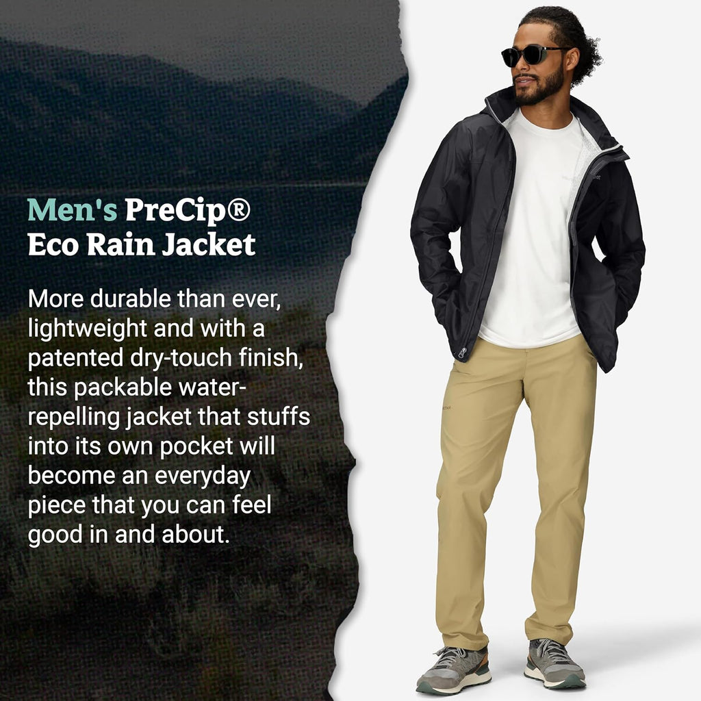 MARMOT Men's Precip Eco Waterproof Rain Jacket - 100% Recycled, Breathable, Lightweight, Packable Raincoat